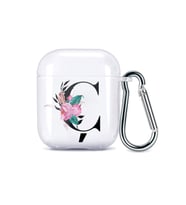 PrintiFy Apple Airpods 1. Nesil Uyumlu Harf Tasarımlı Şeffaf Silikon Kılıf - Ç