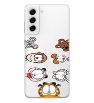 Samsung Galaxy S22 Uyumlu Garfield Tasarımlı Şeffaf Telefon Kılıfı