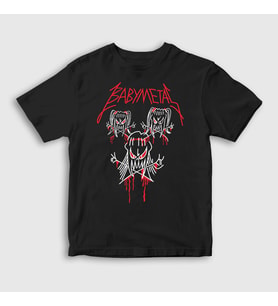 Presmono Unisex Çocuk Siyah Band Müzik Babymetal T-Shirt 526412tt