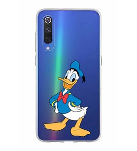 Xiaomi Mi 9 Uyumlu Kapak Donald Duck Tasarımlı Şeffaf Silikon Kılıf