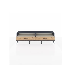 Arges TV Ünitesi 2 Raflı 2 Çekmeceli  176x30x51 Antrasit-Aytaşı/Çam