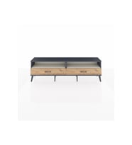 Arges TV Ünitesi 2 Raflı 2 Çekmeceli  176x30x51 Antrasit-Aytaşı/Çam
