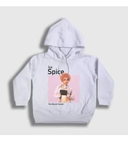 Presmono Unisex Çocuk Beyaz Poster Ice Spice Kapüşonlu Sweatshirt 533642tt
