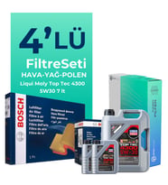 BOSCH Nissan Navara 2.5 Dizel Filtre Bakım Seti Liqui Moly Motor Yağlı (2006-2015) 4 Lü