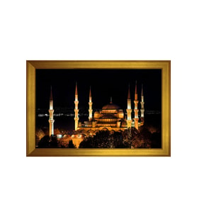 Manzara Temalı Kanvas Tablo 80 x 110 cm Gold Çerçeve