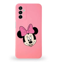 Samsung Galaxy A04s Uyumlu Lansman Kılıf Altı Kapalı İçi Kadife  Minnie Mouse-C Tasarımlı  Kapak (Şeffaf)