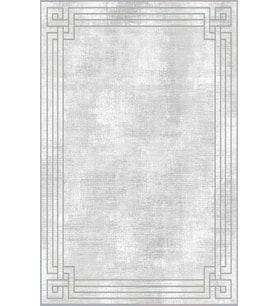 Eliana Home Baskılı, Yıkanabilir Kaymaz Taban Salon Halısı LNA0473 100x150 cm (Gri)