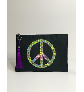 Renkli Daire Clutch Çanta