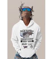 Jujutsu Kaisen Gojo Satoru Baskılı Unisex Oversize Anime Karakter Hoodie