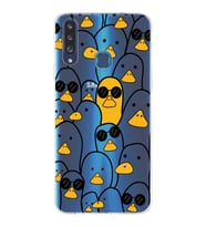 Samsung Galaxy A20s Uyumlu Kapak Duck Tasarımlı Şeffaf Silikon Kılıf