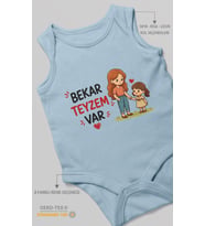Bekar Teyzem Var! Sıfır Kol Bebek Zıbını %100 Pamuk