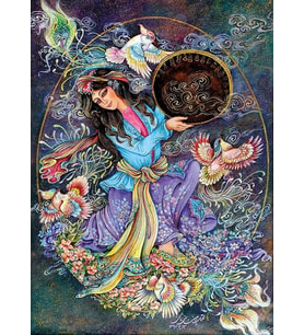 Gold Puzzle 1000 Parça Çiçekler ve Kuşlar Puzzle