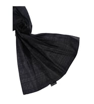 Mısırlı Eşarpları Parıltılı Elegance Monogram Prenses Şal (Siyah)