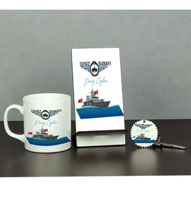 Deniz Subayı Üçlü Set (Kupa + Telefon Standı + Anahtarlık)