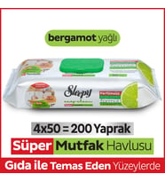 Sleepy Easy Clean Süper Yüzey Tem.Mutfak Havlusu Mendili Bergamot Yağlı 4X50 200 Yaprak