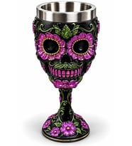 Day Of The Dead Kuru Kafa Tasarımlı 3D Çelik Kadeh Bardak Alk6513