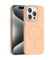 Apple iPhone 15 Pro Uyumlu Kılıf M-safe Şarj Özellikli Zore Ruby Sert Kapak (Gümüş)