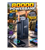 80000 mAh Powerbank – Hızlı Şarj Destekli Çoklu Çıkışlı LED Dijital Göstergeli Taşınabilir Şarj Ciha
