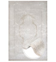 Makine Kaymaz Yıkanabilir Beyaz Eskitme Salon Halısı Mutfak Halısı Koridor Halısı Yolluk 6150D
