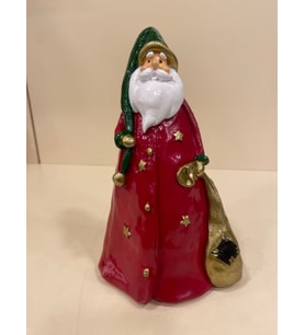 YILBAŞI ŞAPKALI ÇUVALLI NOEL BABA 21 CM OBJE