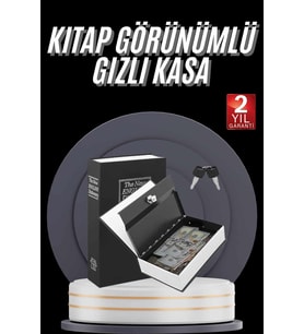 Gizli Kasa Kilitli Sözlük Görünümlü 18cm Gizli Kasa Büyük Boy Anahtarlı