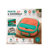 Çift Bölmeli Paslanmaz Çelik Lunch Box