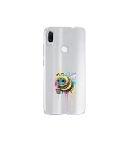 Redmi Note 7 ile uyumlu Splash arı tasarımlı şeffaf silikon kılıf