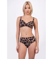 Endeep Kadın Toparlayıcı Desenli Kahverengi Bikini Takımı