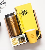 Kişiye Özel Hediye – Gold Çelik Kupa, Bardak, Defter, Kalem ve Fotoğraf Çerçevesi