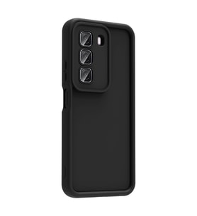 İnfinix Hot 50 4G Kılıf Kamera Korumalı Ananas Silikon Kapak (Siyah)