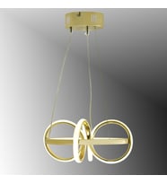TT003-SR TT Aydınlatma Sarmal Modeli Gold Sarı Kaplama Led Avize (Sarı)