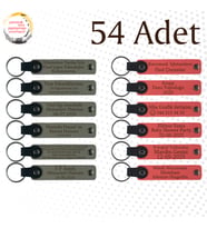 Kül Gri & Nar Çiçeği, 54’lü Set, İsim Ve Mesajlı Deri Anahtarlık, İngilizce Öğretmeninden Anı