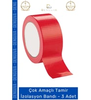 #İzolasyonBandı Kırmızı Tamir Yalıtım Montaj Güçlü Dayanıklı Onarım İzolasyon Bandı 48mm x 10m - 3 A