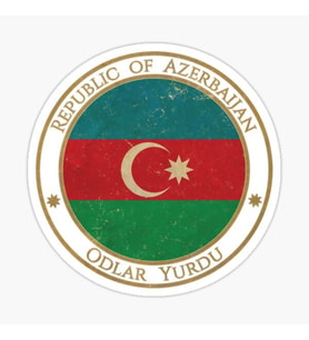 Azerbaycan Azerbaijan 17 Cm Araba Sticker Etiket MD18