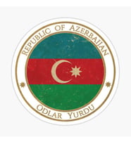 Azerbaycan Azerbaijan 17 Cm Araba Sticker Etiket MD18