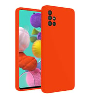 Samsung Galaxy A31 Kılıf Nano İçi Kadife Silikon - Turuncu