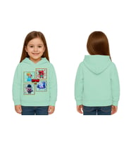 Unisex  Baskılı brawl stars Çocuk Swaetshirt Kapüşonlu 3 İplik Şardonlu (Mint Yeşili)