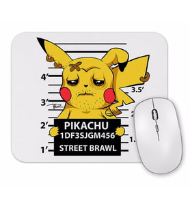 Pikachu Bad Boy Pokemon Mouse Pad