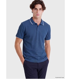 LCW Vision İndigo Polo Yaka Erkek Tişört