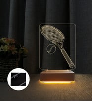 Tenisçi Hediyesi Kişiye Özel İsimli 3d Led Lambası Doğum Günü Hediyesi Lamba
