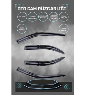Volkswagen Polo 1997 Sedan Cam Rüzgarlığı 4lü Takım (Siyah)