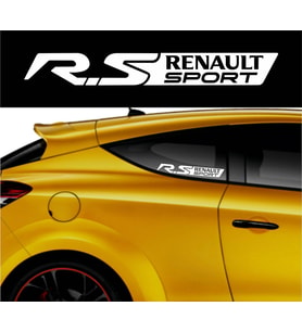 R.S Ren ault Sport Kelebek cam Sticker 16x2.5 cm