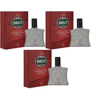 Brut Parfüm Erkek/Men 100ML Attraction Totale Edt (Kırmızı) (3 Lü Set)
