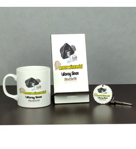 Maden Mühendisi Üçlü Set (Kupa + Telefon Standı + Anahtarlık)