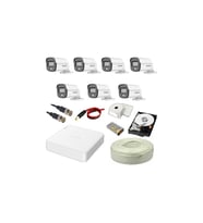 HIKVISION Colorvu 7li 2mp Set Gece Renkli Sesli Görüntü 1tb HDD (Beyaz)