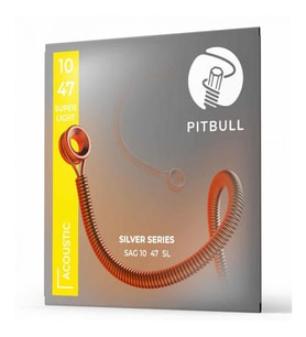 Pitbull Strings Silver Series SAG 10-47 SL Takım Tel Akustik Gitar Teli 010-047