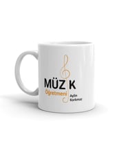 Müzik öğretmeni isme özel kupa bardak