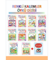 1.ve 2.Sınıflar İçin Renkli Kalemler Öykü Dizisi + Kitap Okuma Not Defteri (Beyaz)