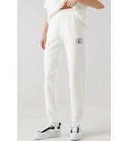Lacoste Embroidered Women's Joggers Kadın Organik Pamuk Eşofman Altı Beyaz