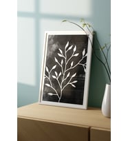 Çerçeveli Tablo Modern Sanatsal Dekorasyon Ev Dekoru Üçlü Çerçeve Abstract Özc-443 Beyaz